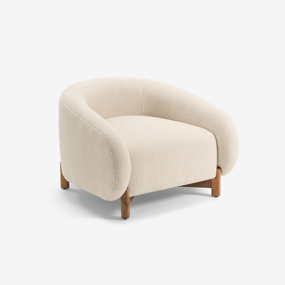 COCOON ARMCHAIR IN OFF-WHITE BOUCLE