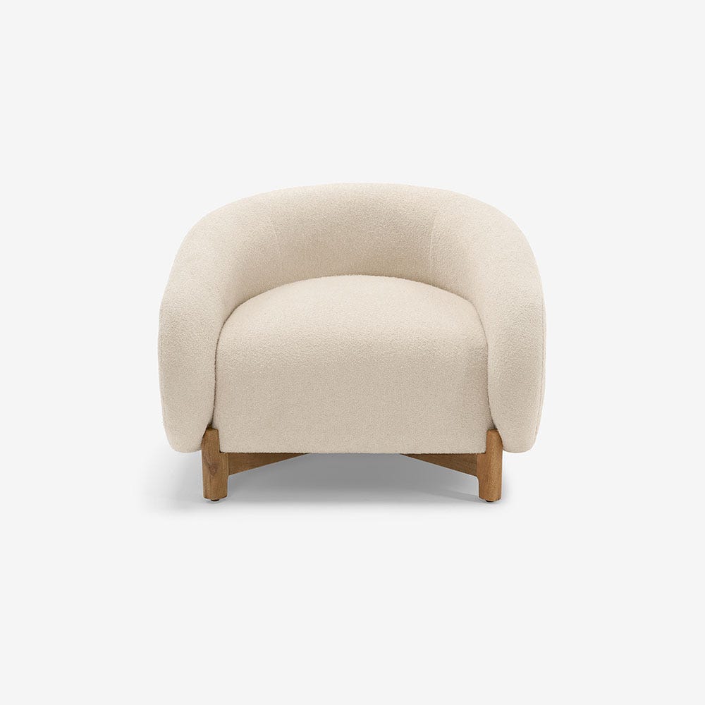 COCOON ARMCHAIR IN OFF-WHITE BOUCLE