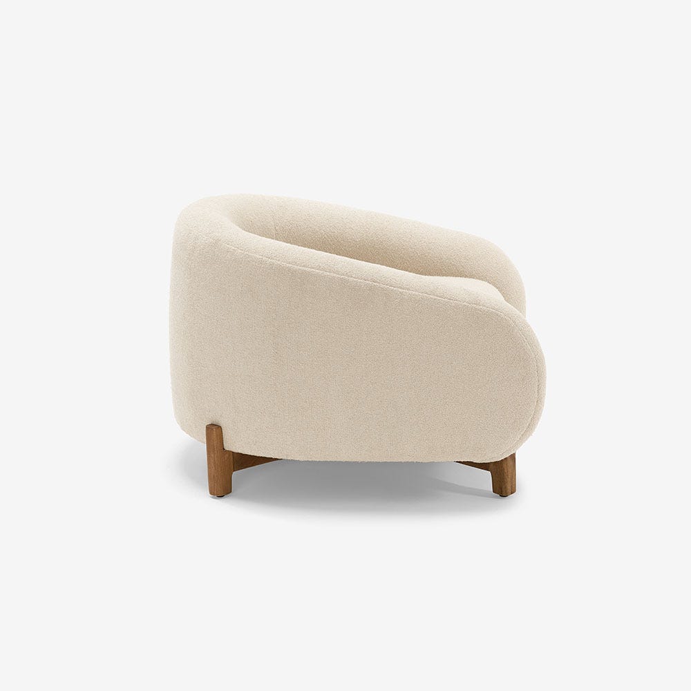 COCOON ARMCHAIR IN OFF-WHITE BOUCLE