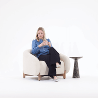 COCOON ARMCHAIR IN OFF-WHITE BOUCLE