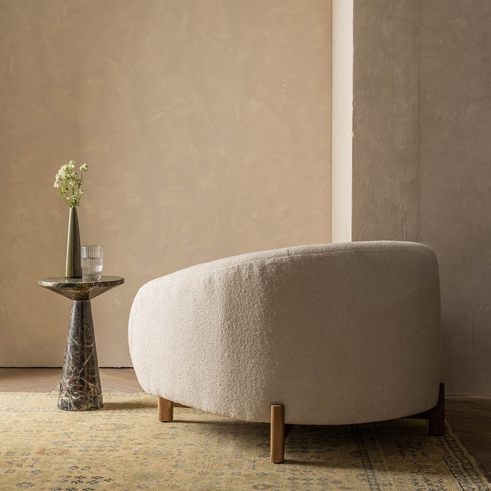 COCOON ARMCHAIR IN OFF-WHITE BOUCLE