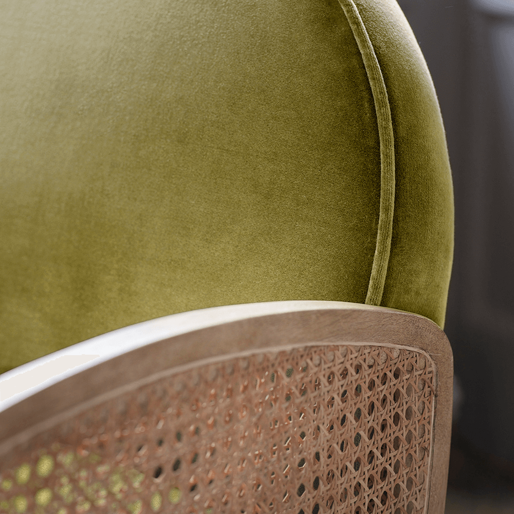 Emmeline Apple Green Velvet Armchair