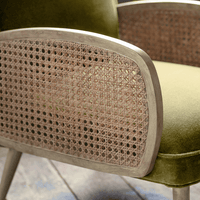Emmeline Apple Green Velvet Armchair