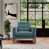 Fitzroy Armchair In Airforce Easy Care Velvet