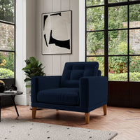 Fitzroy Armchair In Indigo Easy Care Velvet