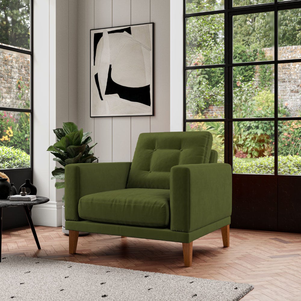 Fitzroy Armchair In Vine Easy Care Velvet