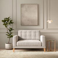 Fitzroy Loveseat In Bone Easy Care Velvet