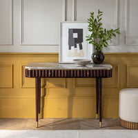 FLUTE MARBLE CONSOLE DESK - VINTAGE