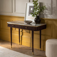 FLUTE MARBLE CONSOLE DESK - VINTAGE