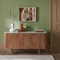 Flute Marble Sideboard