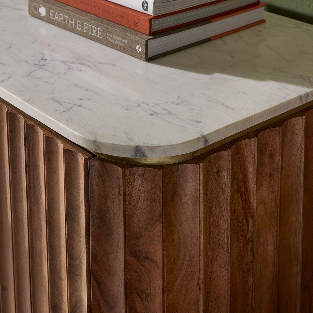 Flute Marble Sideboard