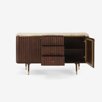 Flute Marble Sideboard - Vintage