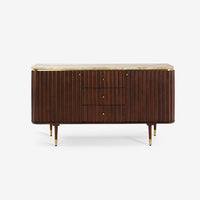 Flute Marble Sideboard - Vintage
