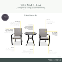 GABRIELA 2 SEAT BISTRO SET