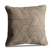 GOLD STRIPED EMBROIDERED SCATTER CUSHION SQUARE