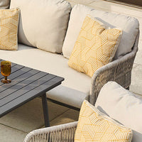 GOLD STRIPED EMBROIDERED SCATTER CUSHION SQUARE