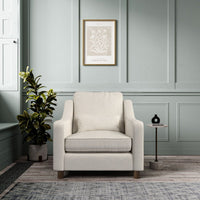 Hampton Armchair In Ivory Boucle