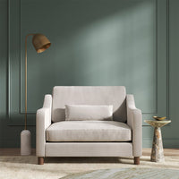 Hampton Loveseat In Bone Easy Care Velvet