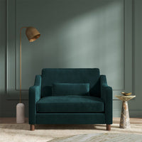 Hampton Loveseat In Mallard Easy Care Velvet