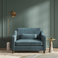 Hampton Loveseat In Airforce Easy Care Velvet