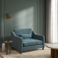 Hampton Loveseat In Airforce Easy Care Velvet