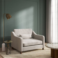 Hampton Loveseat In Bone Easy Care Velvet