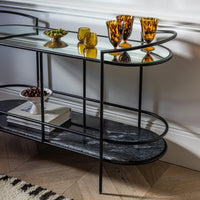 Harper Marble and Mirror Console Table