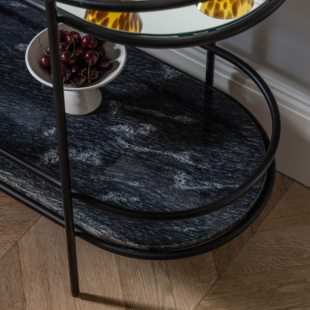 Harper Marble and Mirror Console Table
