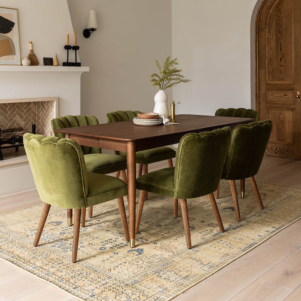 JOYCE DINING CHAIR IN DEEP GREEN VELVET
