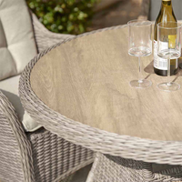 KARLA 4 SEAT DINING SET AND DELUXE 2.5M PARASOL
