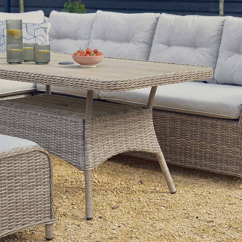 KARLA RATTAN RECTANGULAR LOUNGE DINING SET
