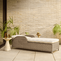 KARLA RATTAN SUNLOUNGER - STRIPED