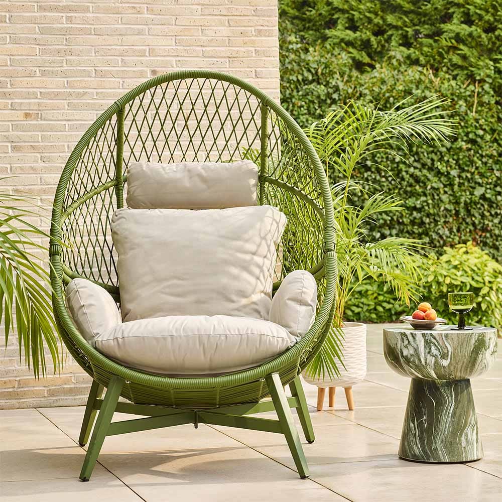 LAUREN COCOON CHAIR IN GREEN