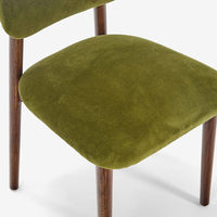 Layla Dining Chair in Deep Green Velvet 