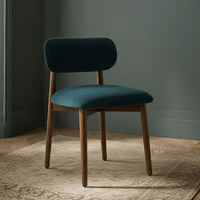 LAYLA DINING CHAIR - PETROL BLUE VELVET
