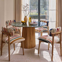 LAYLA DINING CHAIR IN STRIPED RUG