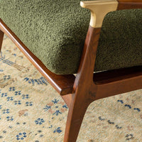 LEVI ARMCHAIR IN OLIVE GREEN BOUCLE