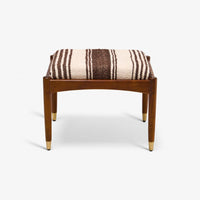 LEVI FOOTSTOOL IN STRIPED RUG