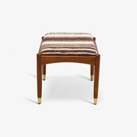 LEVI FOOTSTOOL IN STRIPED RUG