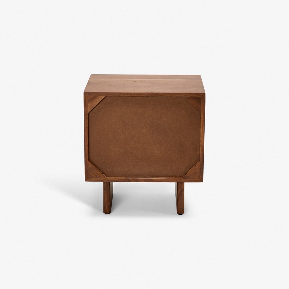 LISBON BEDSIDE TABLE - ALMOND WHITE