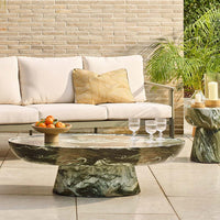 LUCY COFFEE TABLE IN GREEN MARBLE EFFECT
