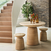 MASON BISTRO TABLE IN TRAVERTINE FINISH EFFECT
