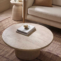MASON COFFEE TABLE IN TRAVERTINE FINISH EFFECT