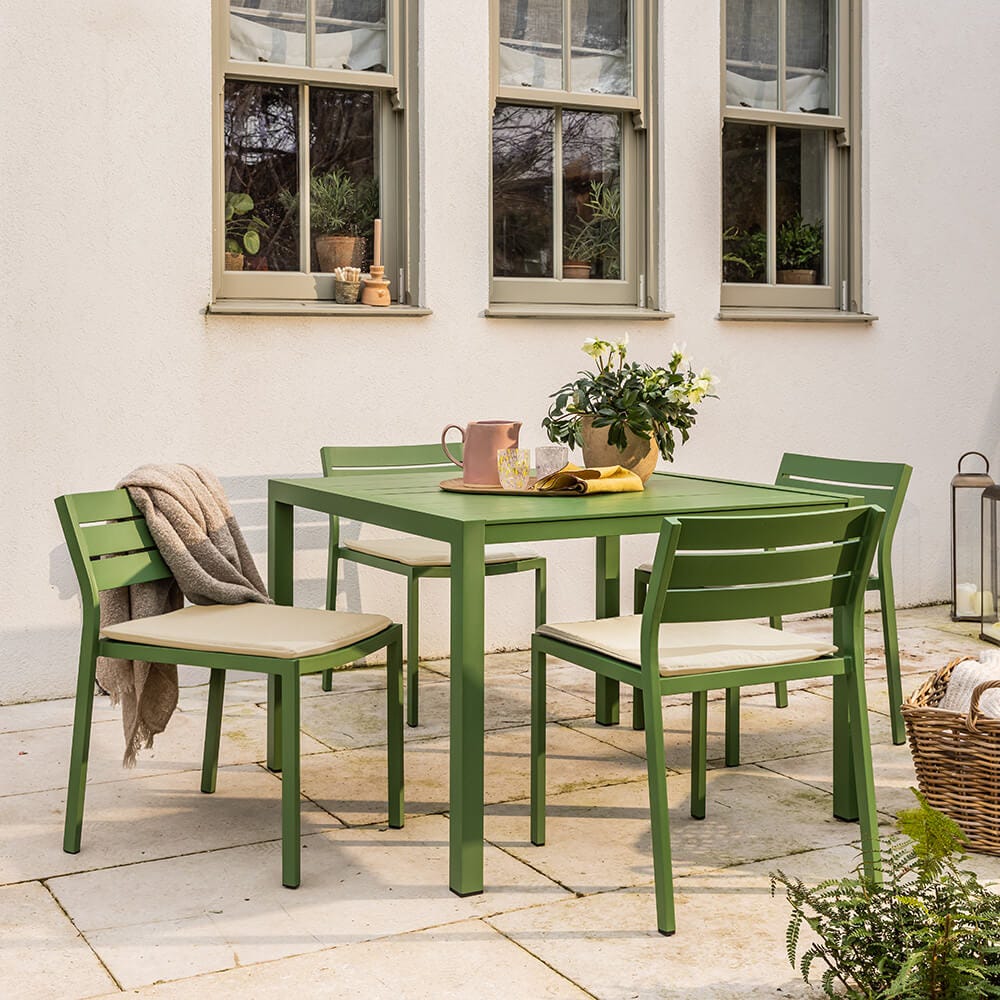 ANNA 4-SEAT DINING SET IN GREEN