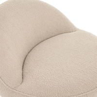 MOLLY SWIVEL CHAIR IN CURLED FABRIC