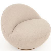 MOLLY SWIVEL CHAIR IN CURLED FABRIC