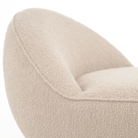 MOLLY SWIVEL CHAIR IN CURLED FABRIC