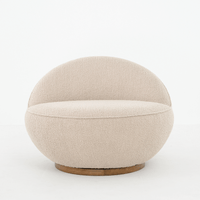 MOLLY SWIVEL CHAIR IN CURLED FABRIC