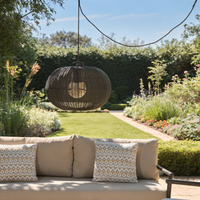 RAVELLO NOIR RATTAN 55CM PENDANT LIGHT
