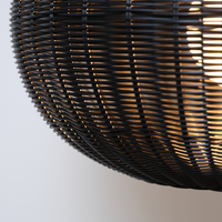 RAVELLO NOIR RATTAN 55CM PENDANT LIGHT